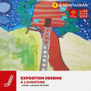 Affiche Nouvelle expo à la Maison de Ma Région Montauban. A l'aventure