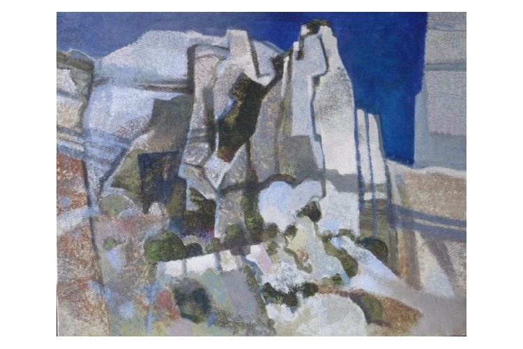 Calcaires - Acrylique sur toile, 81 cm x 6( cm, 2020, Calcaires