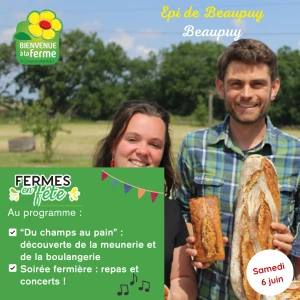 Affiche Quinzaine des produits Bio et Régionaux - Ferme en Fête à l'Epi de Beaupuy à Beaupuy (82)