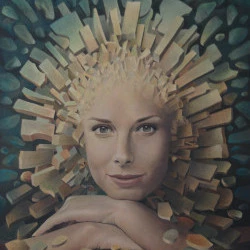 Haute-couture - Acrylique sur toile, format 50 X 61 cm