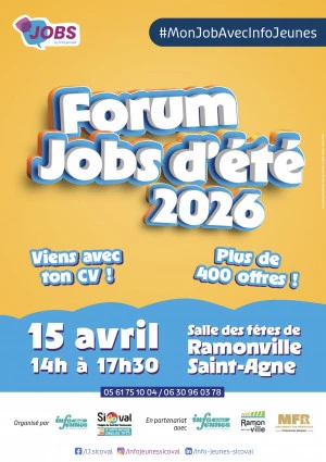 Affiche Forum Jobs d'été du Sicoval 2026