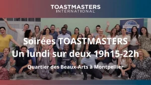 Affiche Toastmasters International Montpellier Les Mots Passants