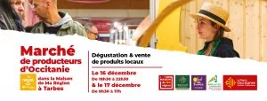 Affiche Venez déguster la qualité avec le Marché de producteurs d'Occitanie à la Maison de Ma Région Tarbes 