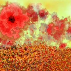 Causse licot - Peinture sur tablette digitale, édition Fine Art 50 cm x 76 cm, 2020