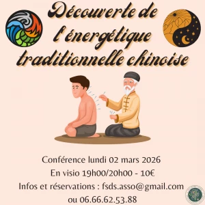 Affiche Conférence "découverte de l'énergétique traditionnelle chinoise"