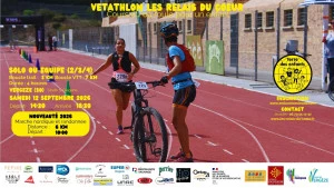 Affiche Vétathlon Les Relais du Coeur