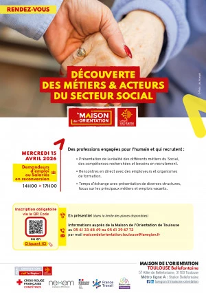 Affiche Découverte des métiers et acteurs du secteur social