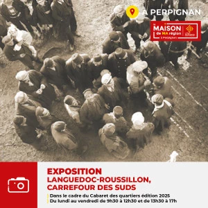 Affiche Vernissage de l'exposition "Languedoc-Roussillon, Carrefour des Suds"