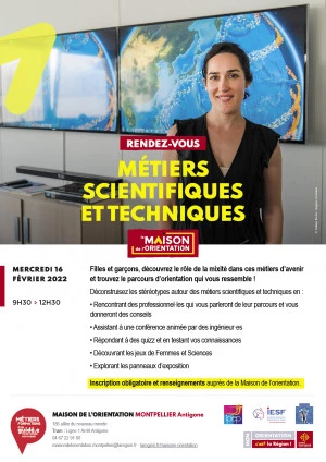 Affiche Métiers scientifiques et techniques
