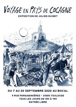 Affiche Voyage en Pays de Cocagne par Julien Guinet