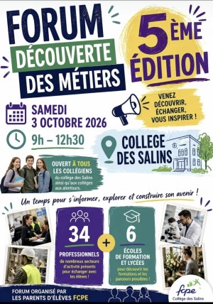 Affiche 5eme édition Forum des Métiers 
