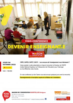 Affiche Visio-conférence : devenir enseignant