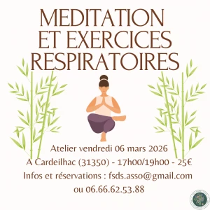 Affiche Atelier "méditations et exercices respiratoires"