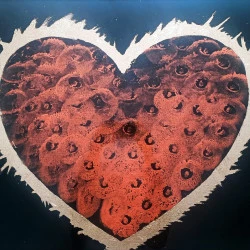 My H'Art - Acrylique sur toile, métallisation à la feuille, résine époxy, 60X80