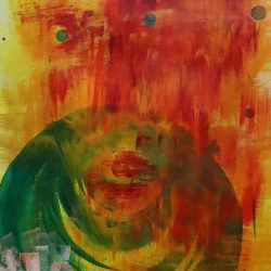 Fidji a moun pa moun 2 - Acrylique sur papier - 120X160 cm