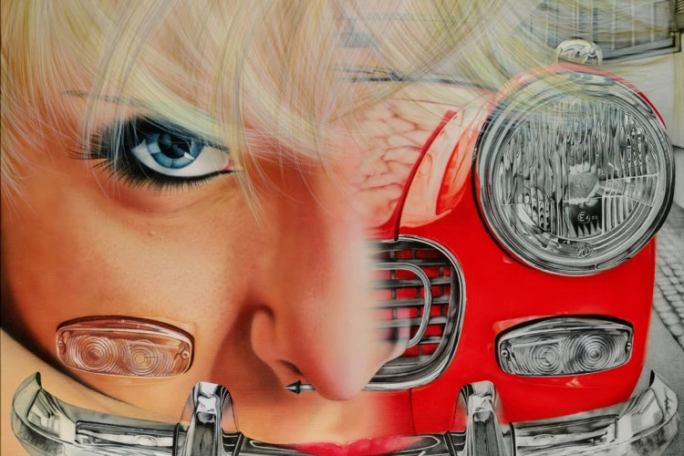 "l'oeil de Varsovie" - Peinture Technique : mixte, aérographe, - Crédit : photo Henri Espié 