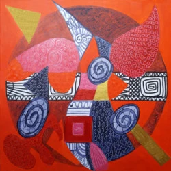 Acclimater - Technique mixte, 50x50, 2019, - 400 