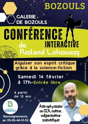 Affiche Conférence de Roland Lehoucq “Aiguiser son esprit critique grâce à la science-fiction”