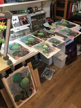 Mon Atelier - <p>Travail en cours dans mon atelier</p> - Tizien C.
