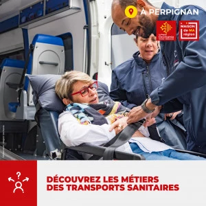 Affiche Découverte des métiers des transports sanitaires à la MDR de Perpignan 