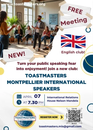 Affiche Lancement du club anglais Toastmasters International !