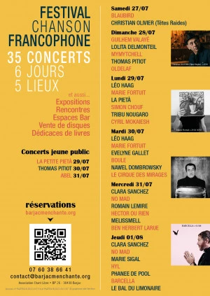 Affiche FESTIVAL BARJAC M'EN CHANTE