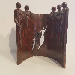 L'Essentiel - grès émaillé, 21,5x16,5 cm, Laure vieusse, oeuvre unique signée