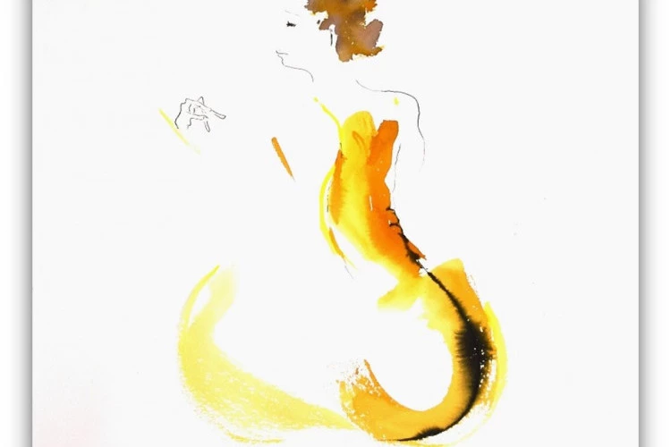 De vous à moi - encre sur papier aquarelle