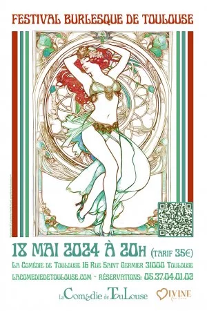 Affiche Festival Burlesque de Toulouse 2024