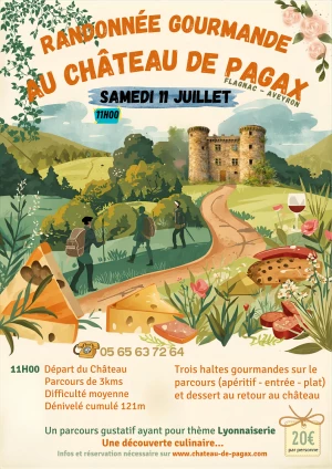 Affiche Randonnée gourmande au château de Pagax