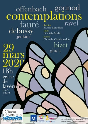 Affiche Concert Choeur Universitaire Montpellier Méditerranée