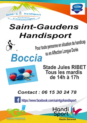 Affiche Saint-Go Handisport - Séances de Boccia