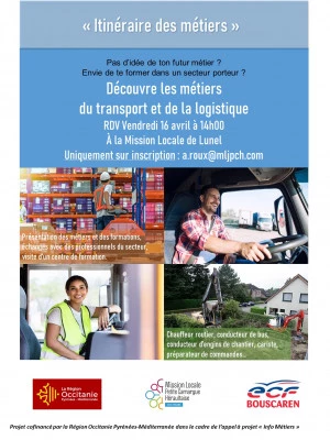 Affiche Découverte métiers transport-logistique