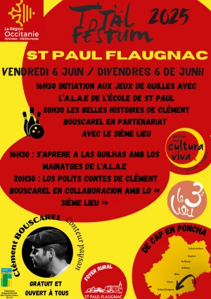Affiche Les belles hitoires de Clément Bouscarel à St Paul Flaugnac