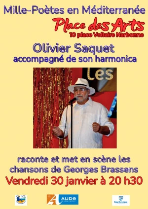 Affiche Olivier Saquet « Georges Brassens »