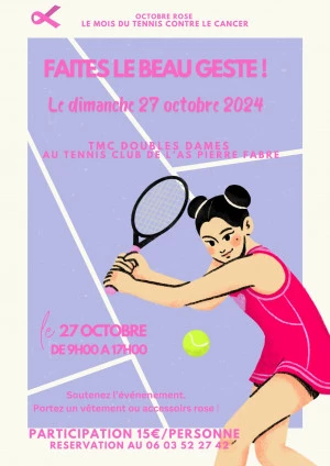Affiche TMC DOUBLES DAMES - OCTOBRE ROSE