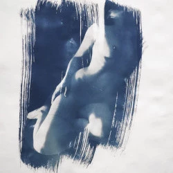 sans titre Cyano A4 - Cyanotype 24 x 32 cm