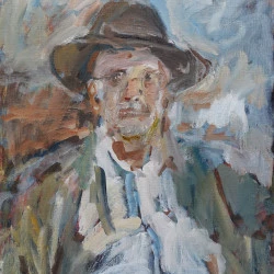 Docteur J. Graves - huile sur toile, 81 x 65 cm, 2024 - Andrzej Tomasz MIELNICZEK 