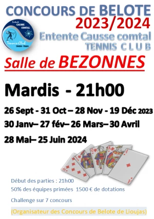 Affiche Concours de belote