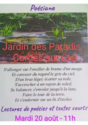 Affiche « Poésiane » - Lectures de poésies et textes courts