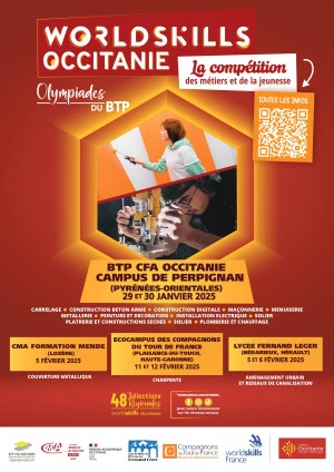 Affiche Les Worldskills Occitanie, découvrez le métier "INSTALLATION ELECTRIQUE" en action ! [OLYMPIADES DU BTP]