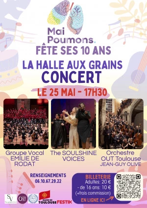 Affiche Concert exceptionnel : Mai Poumons fête ses 10 ans