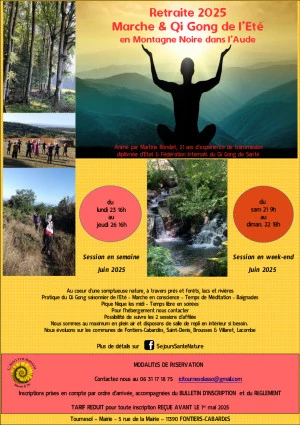 Affiche Retraite Marche & Qi Gong en Cabardes