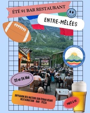 Affiche Diffusion de la finale de la Coupe d'Europe de rugby sur écran géant