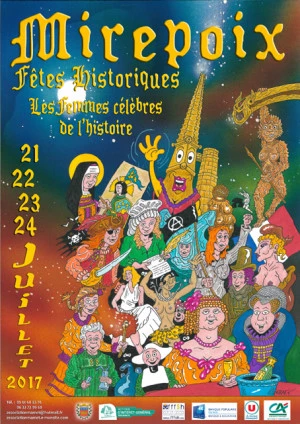 Affiche Fêtes Historiques de Mirepoix : les femmes célèbres de l'Histoire