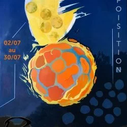 Exposition : Scutoids, Cells and more … juillet 2023 - Oeuvres : John Mcnorton, peintures à l'huile sur toile. - ©DRAWinternational 