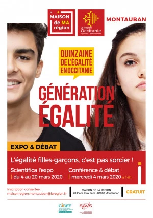Affiche L'égalité filles-garçons, c'est pas sorcier ! Scientifica l'expo