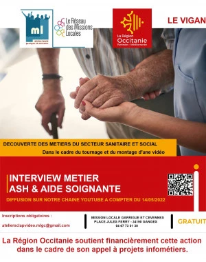 Affiche Secteur Sanitaire et Social - Métier ASH & Aide soignante