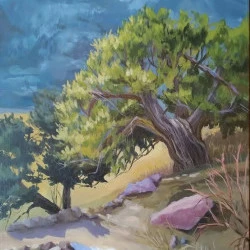  La dernière neige - acrylique sur panneau petit format