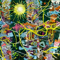 Excursion Nocturne - Huile sur bâche, 90x116